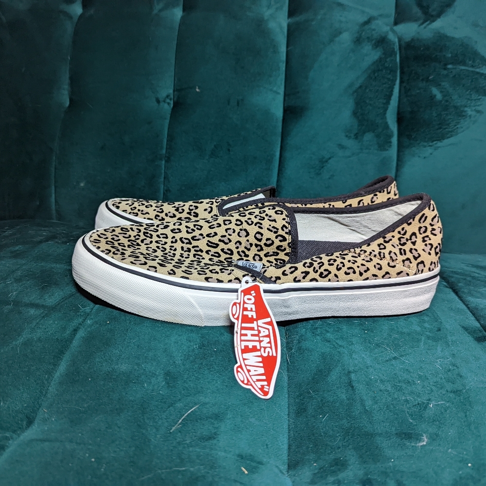 Vans leopard print slip-ons 11.5